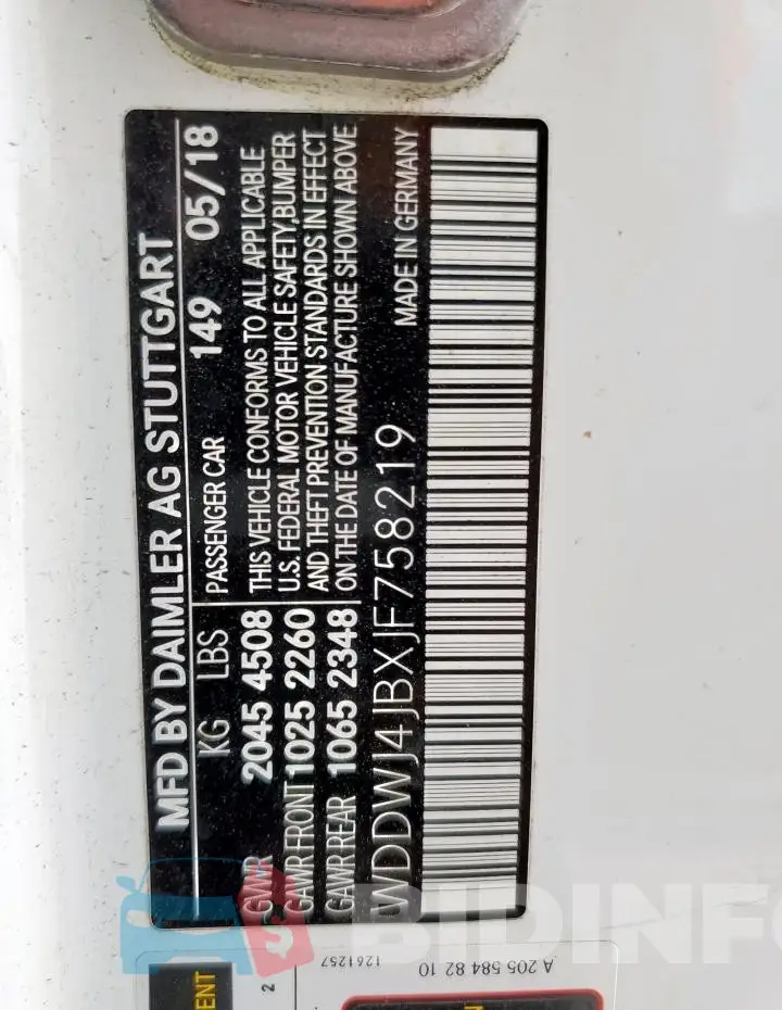 WDDWJ4JBXJF758219 Photo# 12