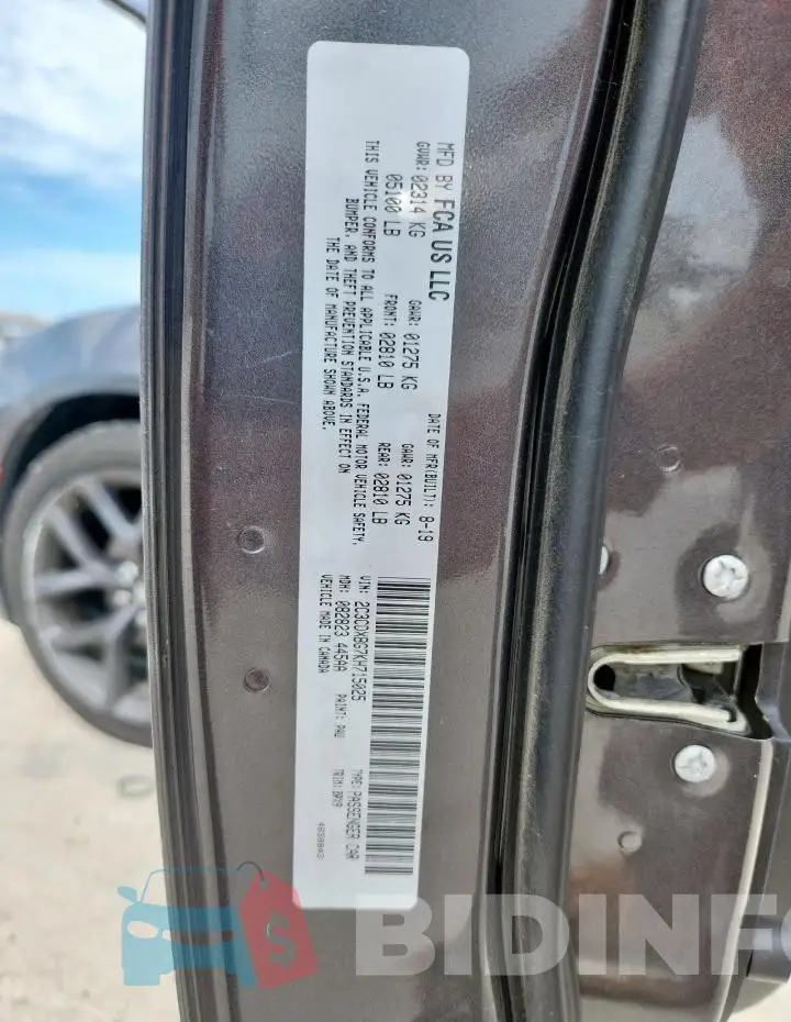 2C3CDXBG7KH715025 Photo# 13