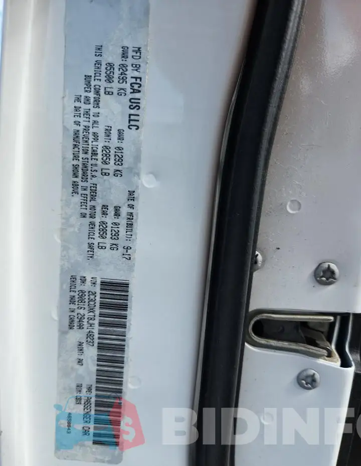 2C3CDXKT8JH148237 Photo# 12