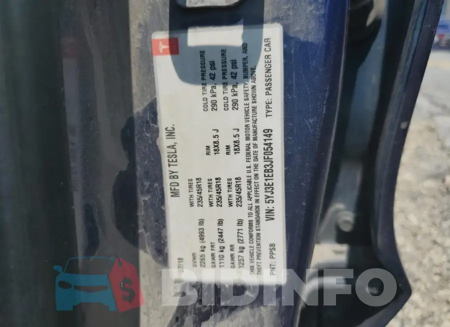 5YJ3E1EB3JF054149 Photo# 12