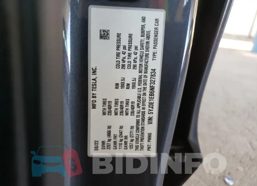 5YJ3E1EB6NF327834 Photo# 13