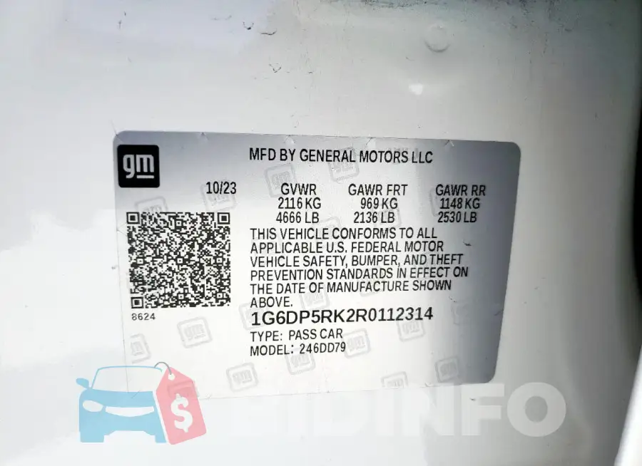 1G6DP5RK2R0112314 Photo# 13