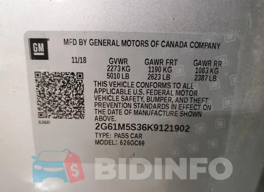 2G61M5S36K9121902 Photo# 12