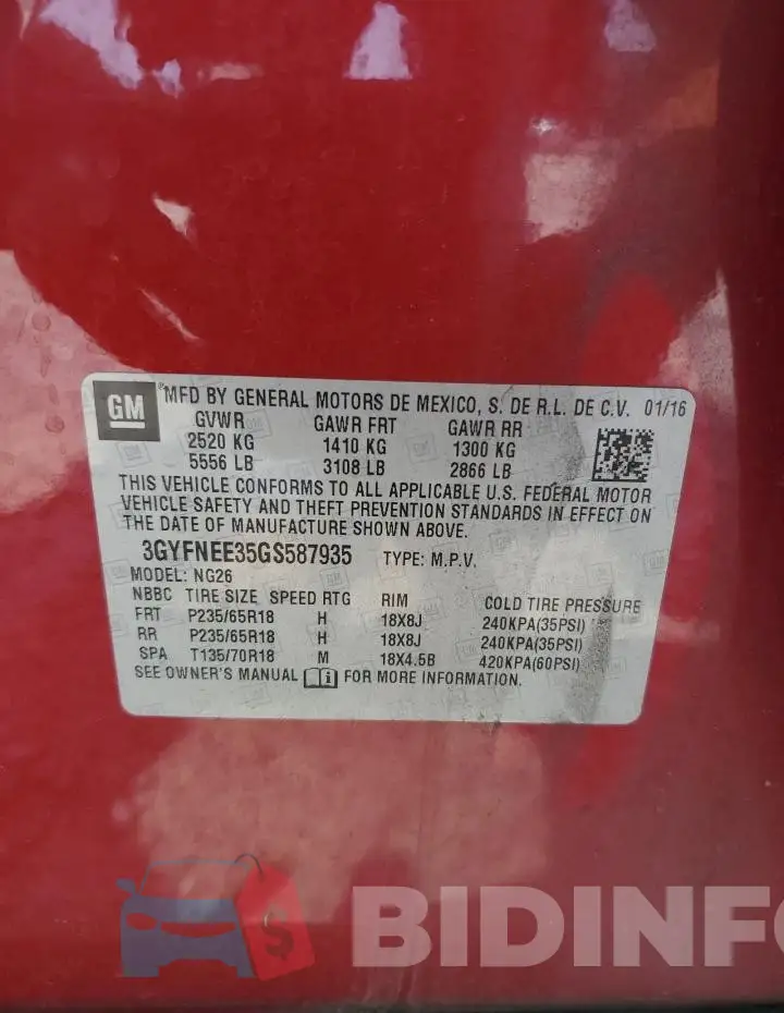 3GYFNEE35GS587935 Photo# 13