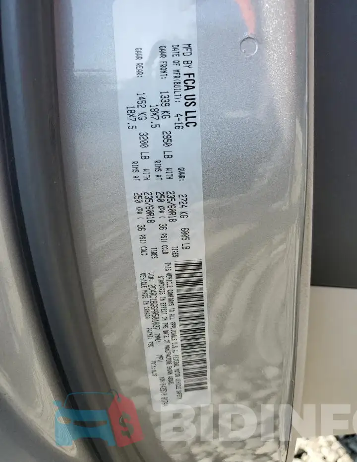 2C4RC1BG6HR501037 Photo# 13