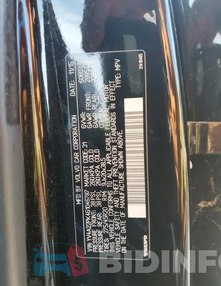 YV4A22PK4G1046787 Photo# 13