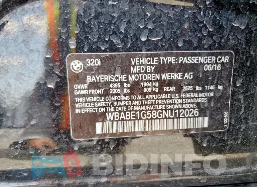 WBA8E1G58GNU12026 Photo# 12