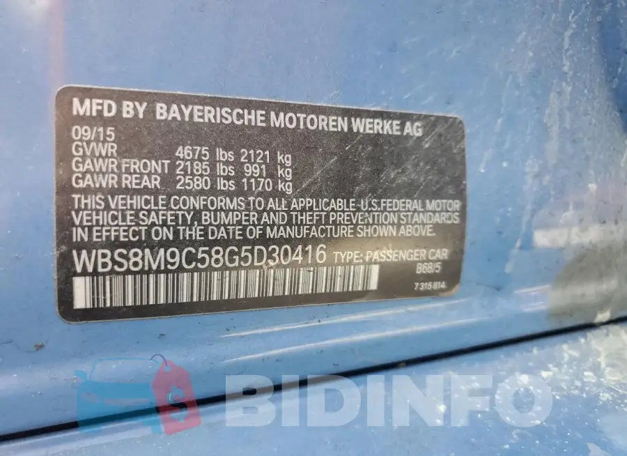 WBS8M9C58G5D30416 Photo# 12