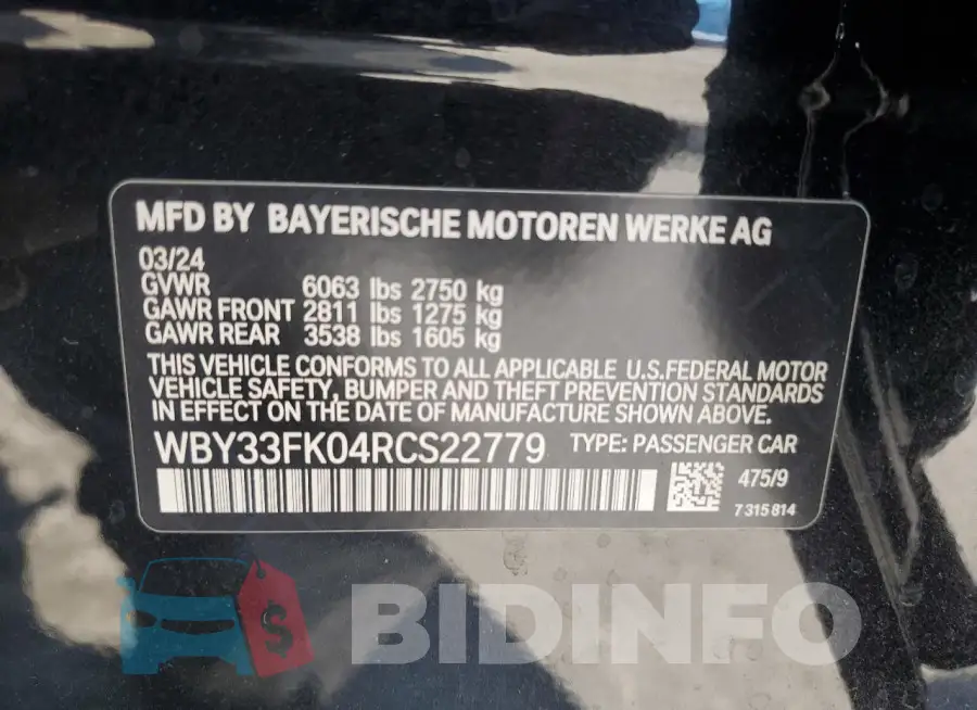 WBY33FK04RCS22779 Photo# 12