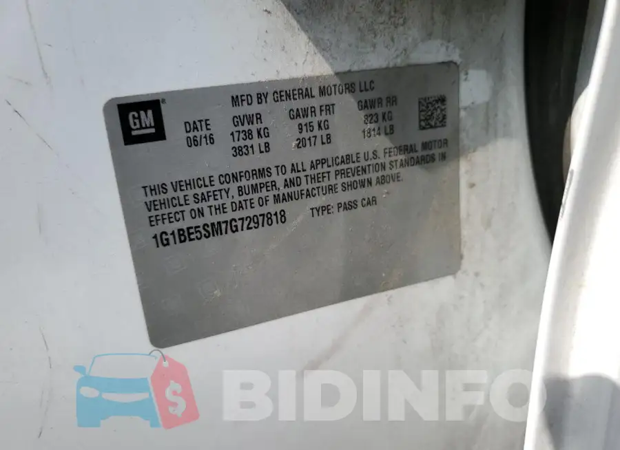 1G1BE5SM7G7297818 Photo# 12