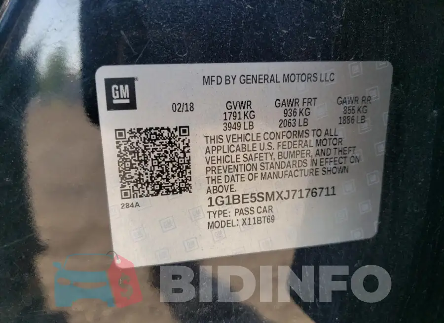 1G1BE5SMXJ7176711 Photo# 12