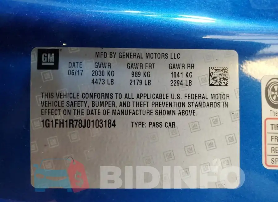 1G1FH1R78J0103184 Photo# 12