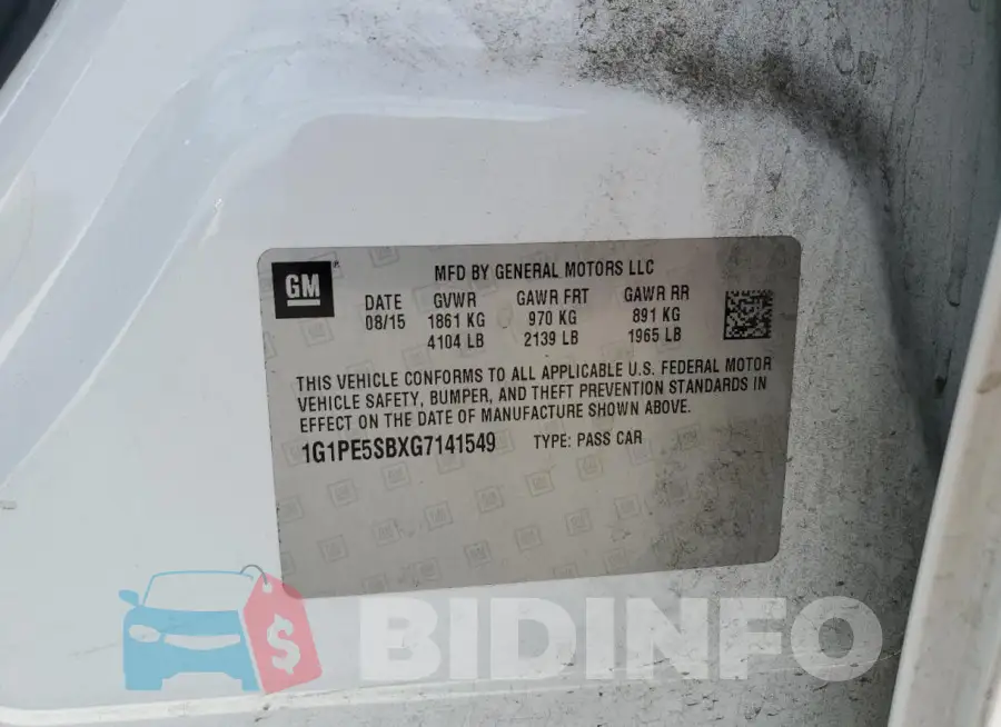 1G1PE5SBXG7141549 Photo# 12