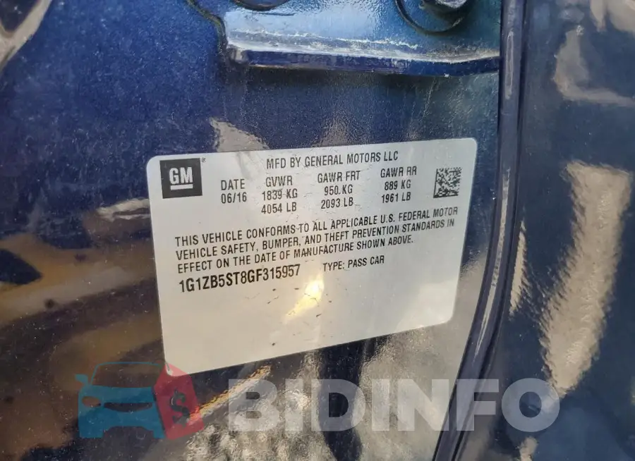 1G1ZB5ST8GF315957 Photo# 12