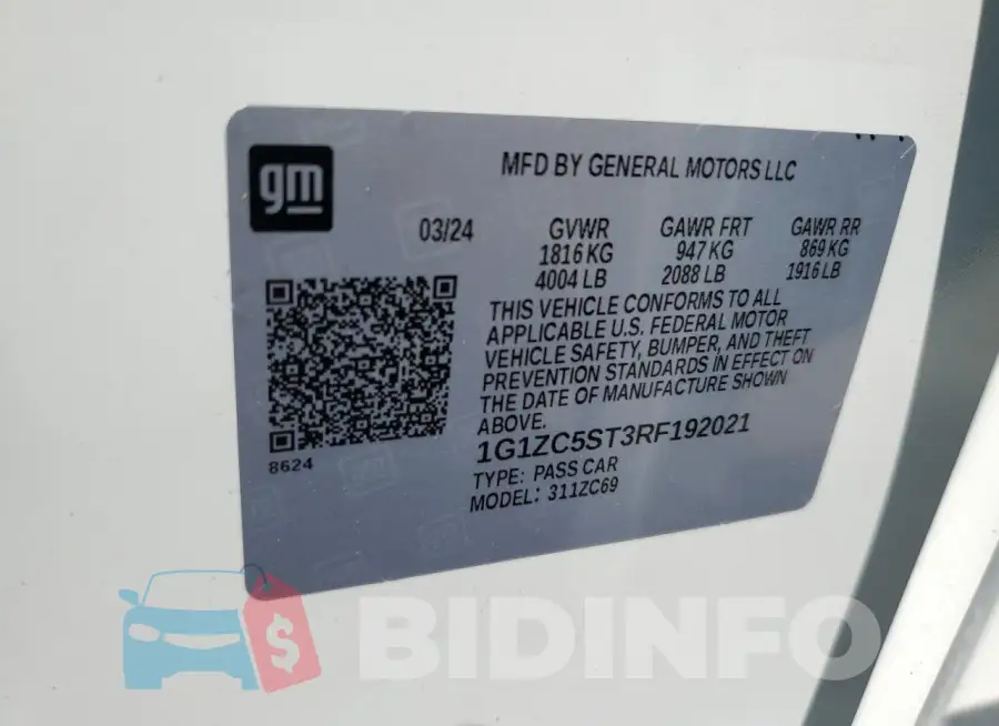 1G1ZC5ST3RF192021 Photo# 12