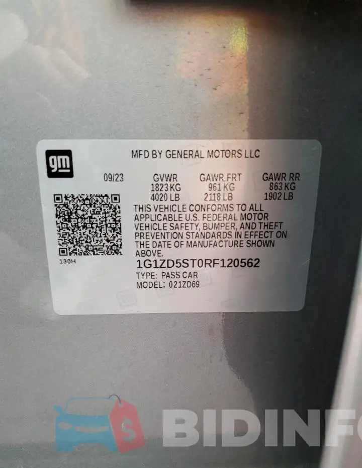 1G1ZD5ST0RF120562 Photo# 13