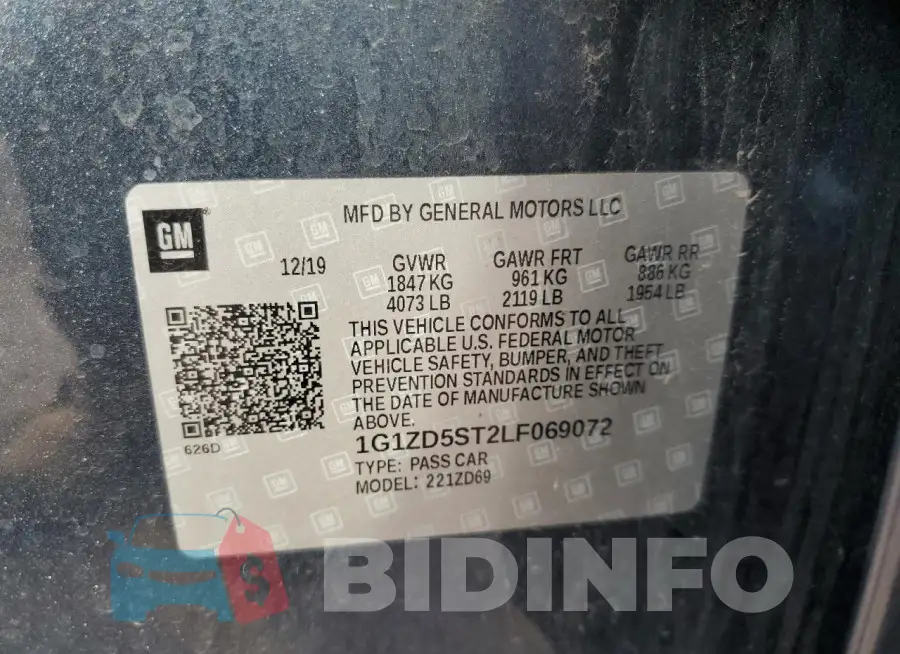 1G1ZD5ST2LF069072 Photo# 12
