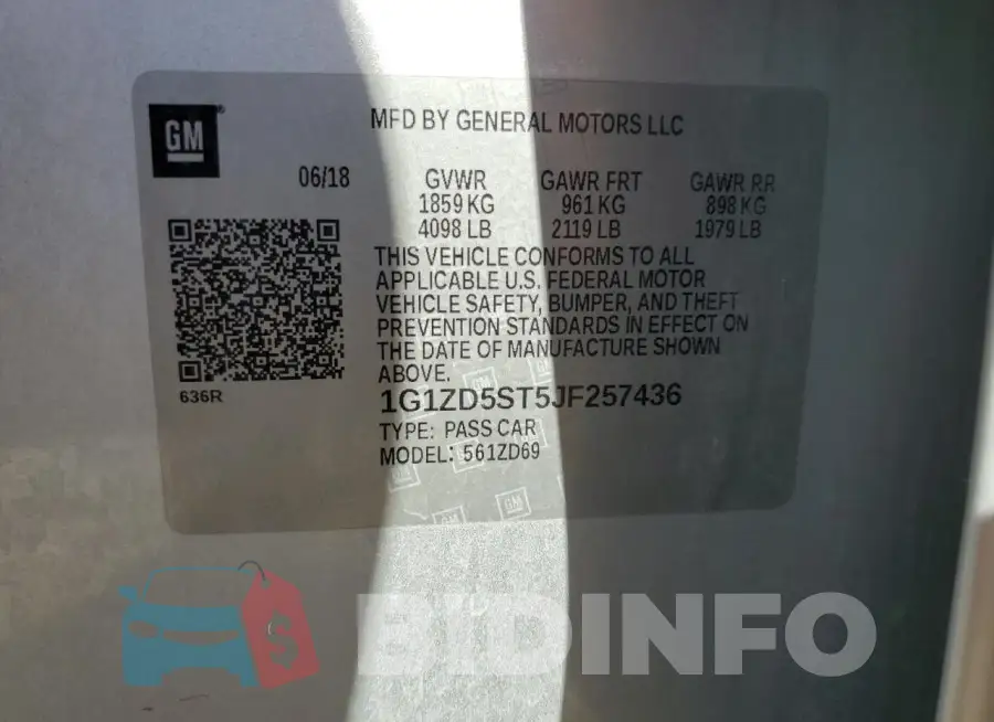 1G1ZD5ST5JF257436 Photo# 12