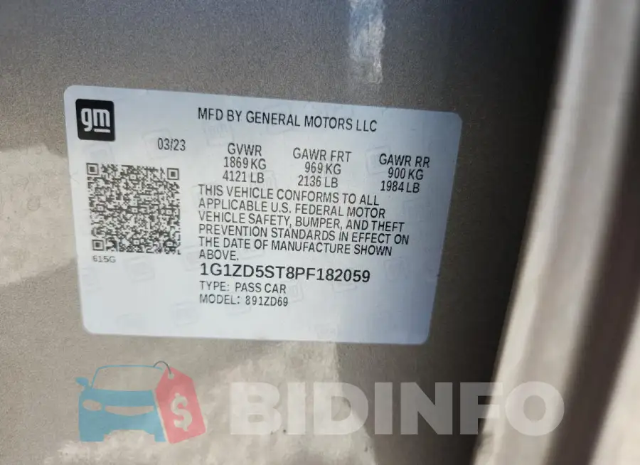 1G1ZD5ST8PF182059 Photo# 12