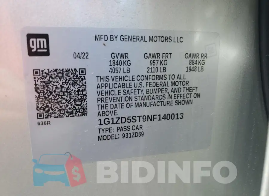 1G1ZD5ST9NF140013 Photo# 13