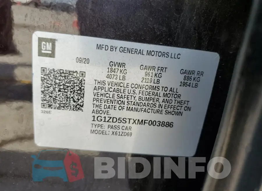 1G1ZD5STXMF003886 Photo# 13