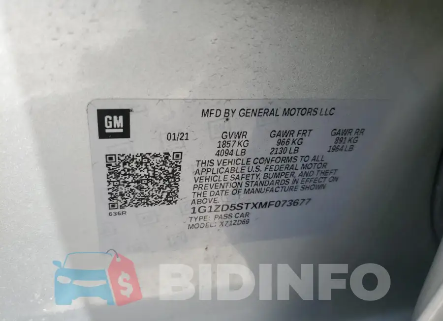 1G1ZD5STXMF073677 Photo# 12