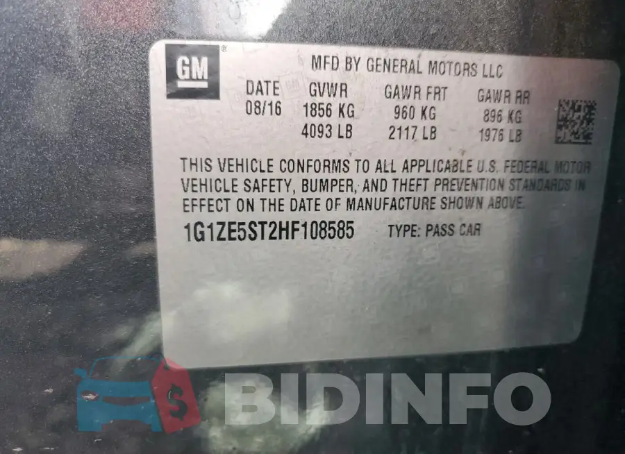 1G1ZE5ST2HF108585 Photo# 12