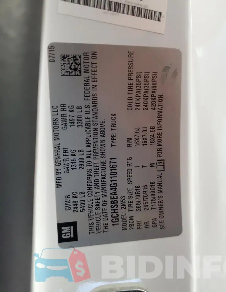 1GCHSBEA4G1101671 Photo# 12