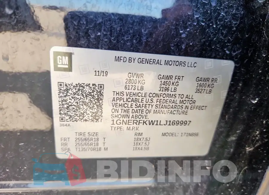 1GNERFKW1LJ169997 Photo# 12