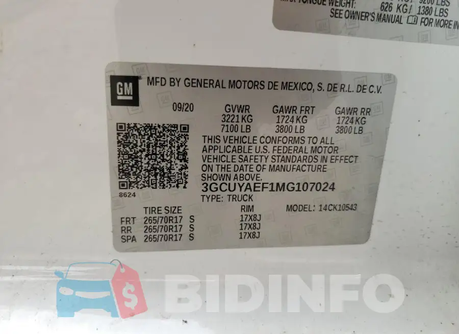 3GCUYAEF1MG107024 Photo# 12