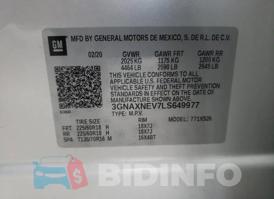 3GNAXNEV7LS649977 Photo# 13