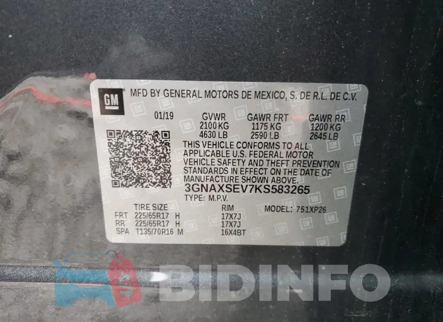 3GNAXSEV7KS583265 Photo# 12