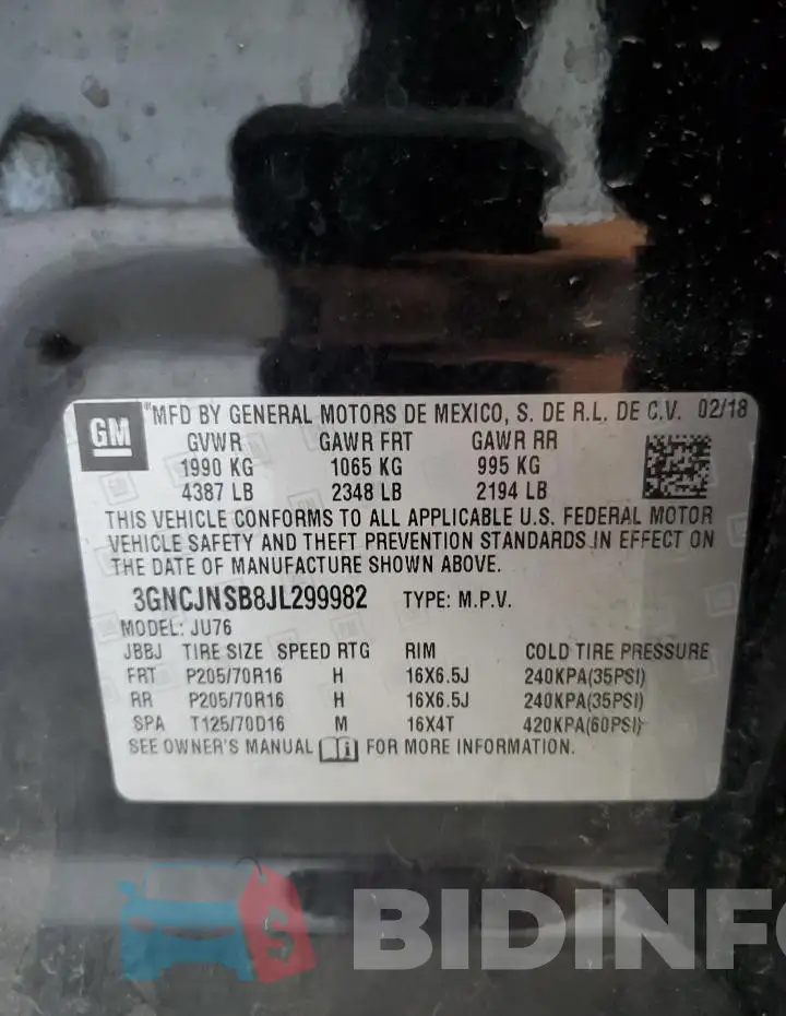 3GNCJNSB8JL299982 Photo# 12