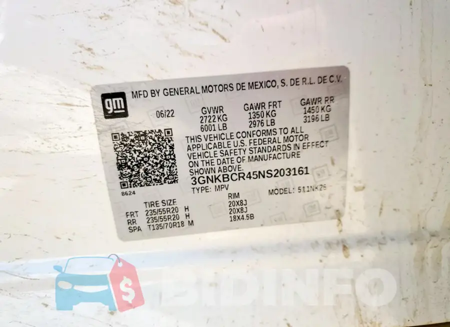 3GNKBCR45NS203161 Photo# 13