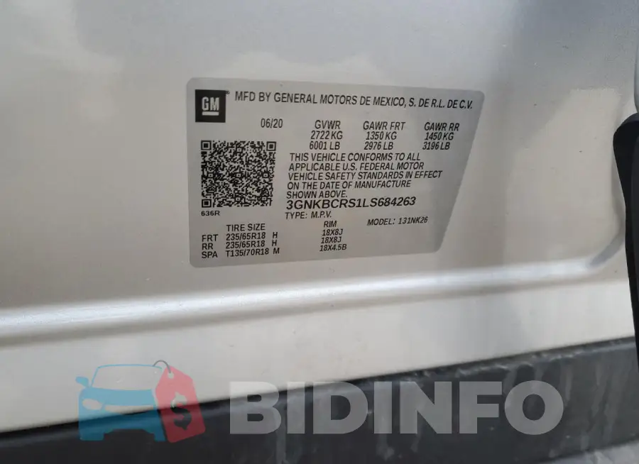 3GNKBCRS1LS684263 Photo# 13