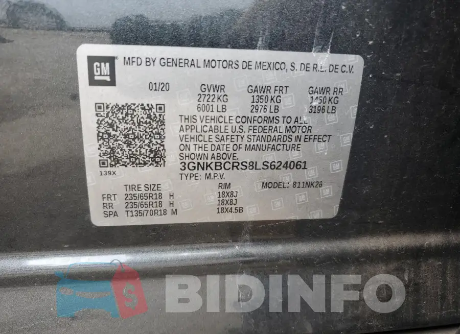 3GNKBCRS8LS624061 Photo# 13