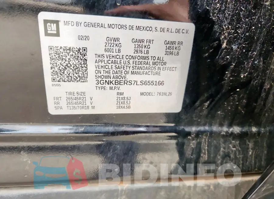 3GNKBERS7LS655166 Photo# 12