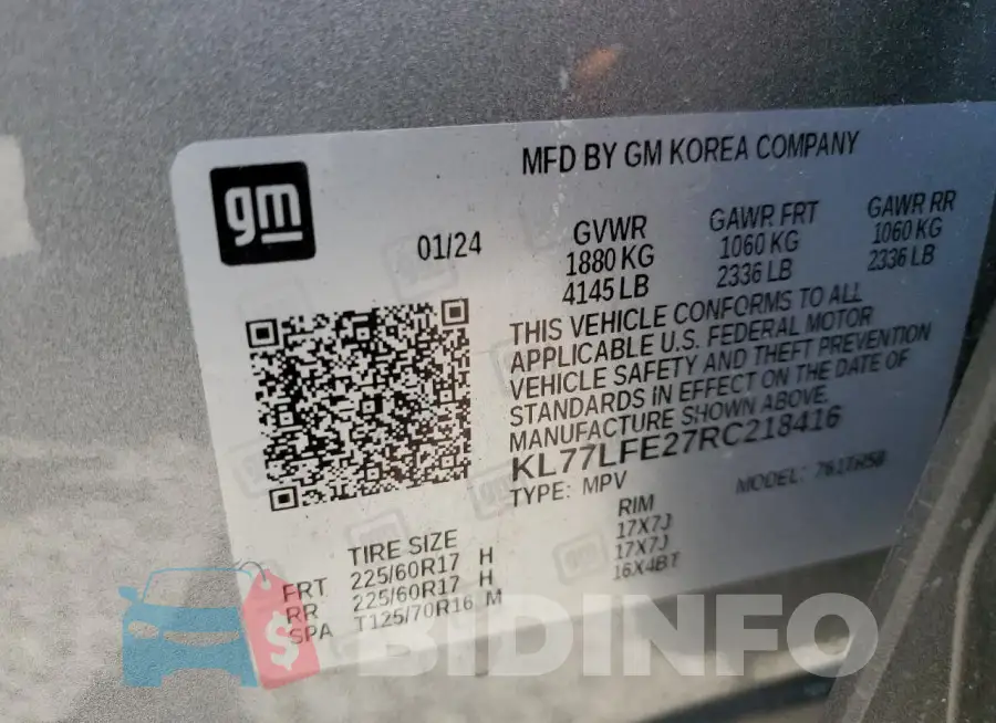 KL77LFE27RC218416 Photo# 13