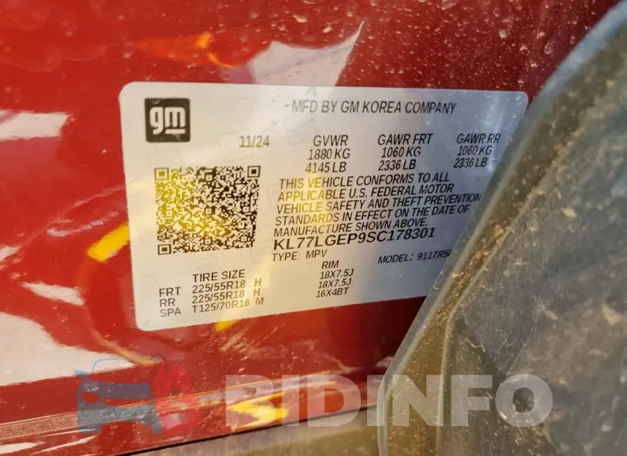 KL77LGEP9SC178301 Photo# 14