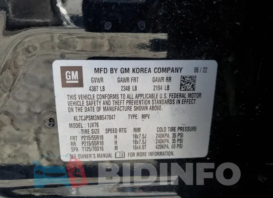 KL7CJPSM3NB547047 Photo# 12