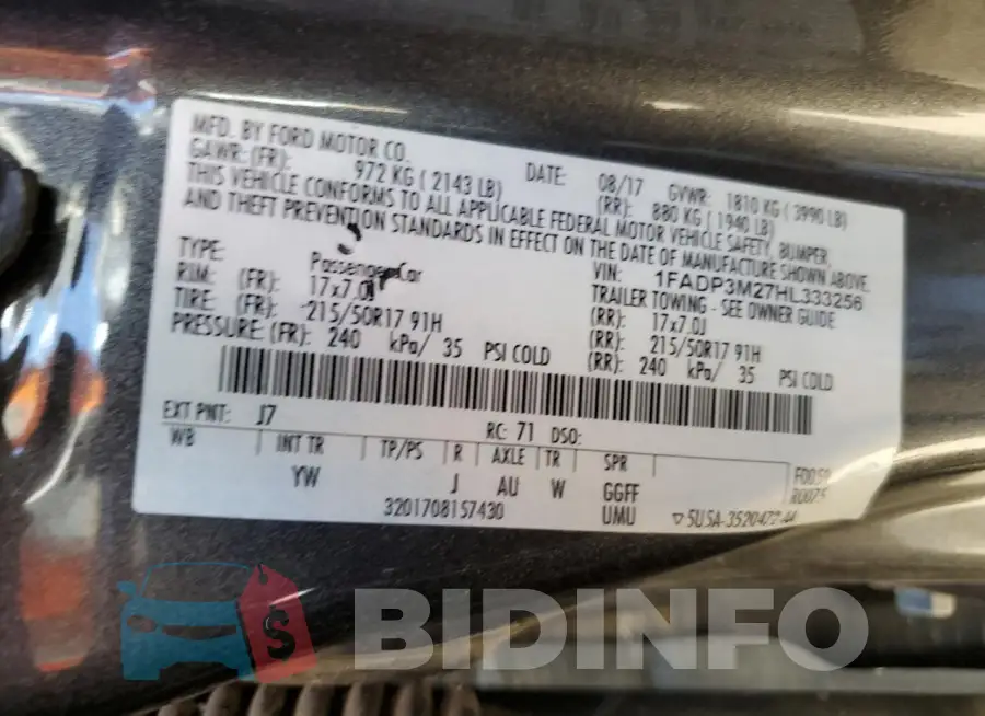 1FADP3M27HL333256 Photo# 12