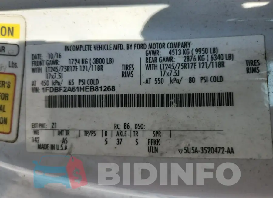 1FDBF2A61HEB81268 Photo# 12