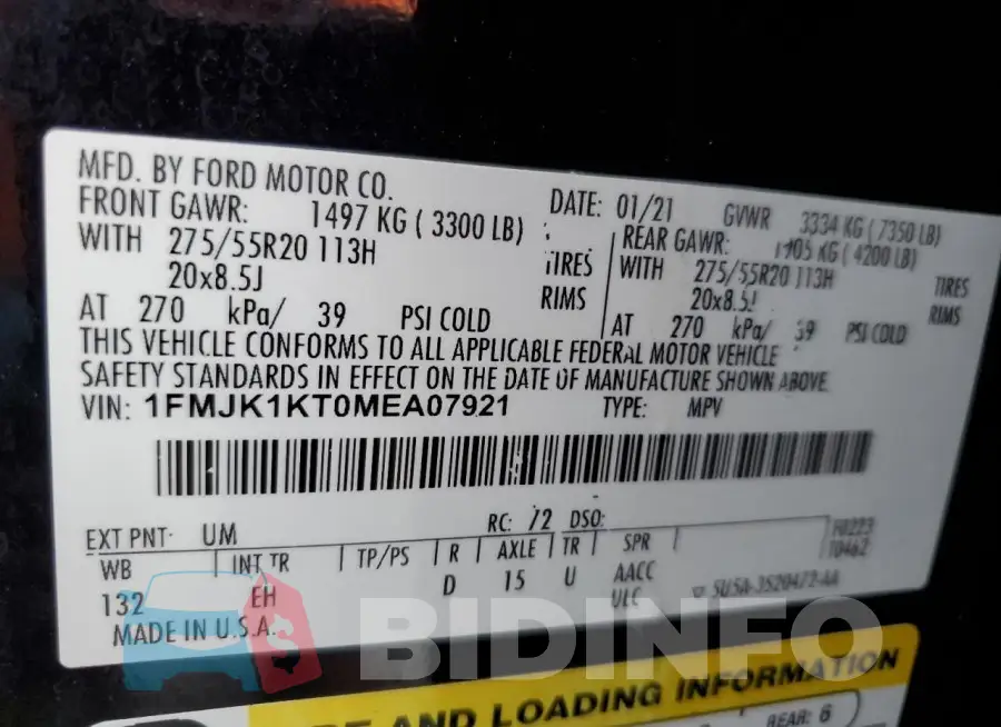 1FMJK1KT0MEA07921 Photo# 13