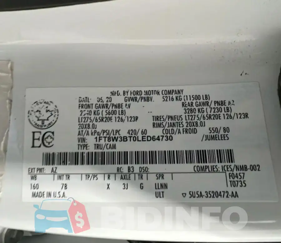 1FT8W3BT0LED64730 Photo# 10