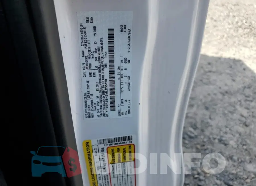 1FTER1EH5MLD55198 Photo# 12