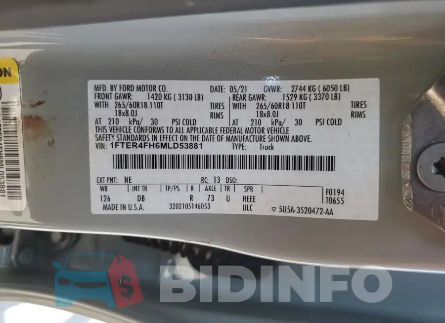 1FTER4FH6MLD53881 Photo# 12