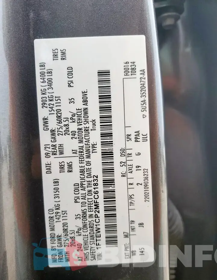 1FTEW1CP2MFC61832 Photo# 12