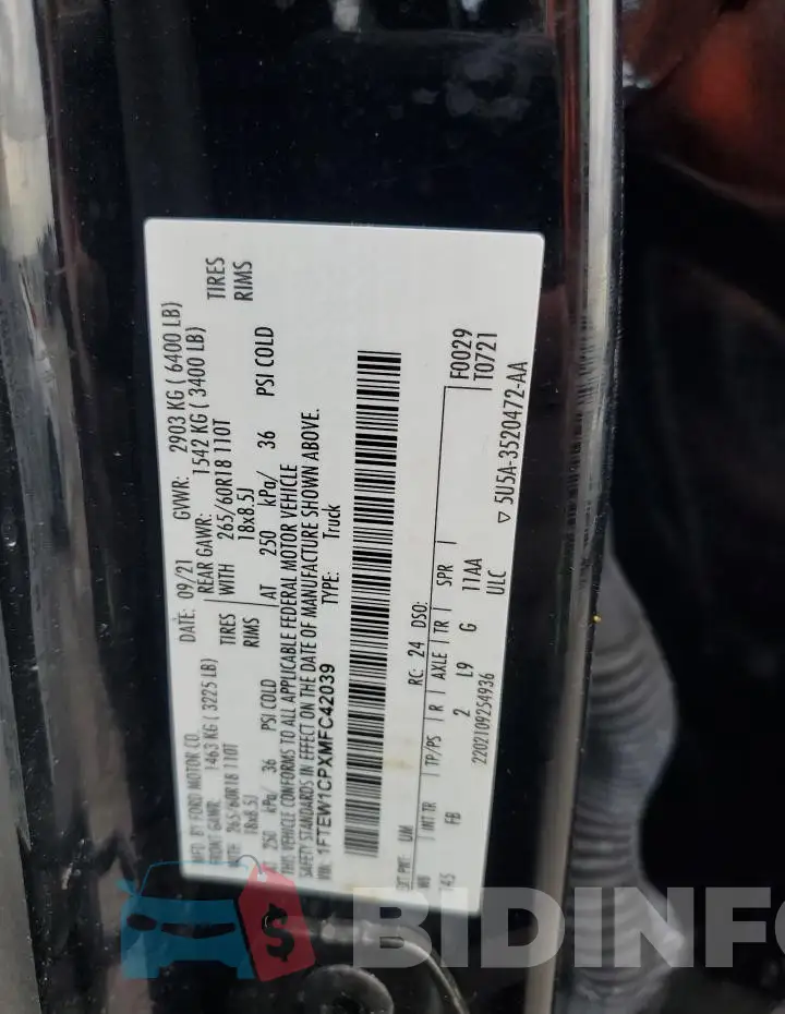 1FTEW1CPXMFC42039 Photo# 12
