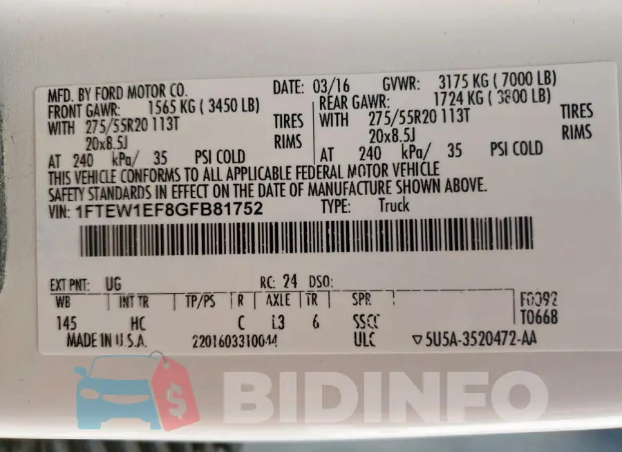 1FTEW1EF8GFB81752 Photo# 13