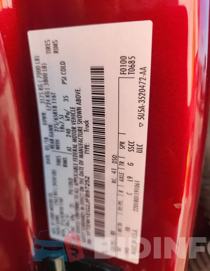 1FTEW1EG2JFB97252 Photo# 12